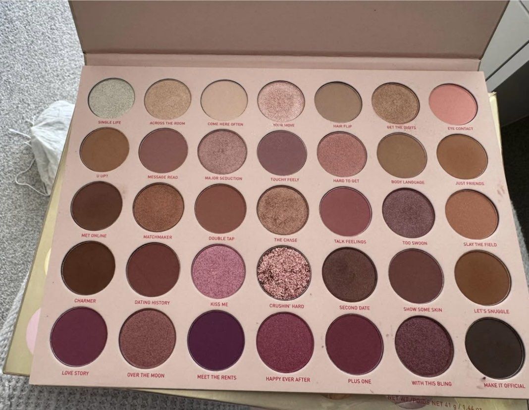 Morphe 35XO Palette (Category: Makeup) located in Quezon City. Submitted by cheerupbby (Listing ID 1430192926, Image 2). Description: Swatched for vid. I will ship when I visit home in the Philippines in October/November 2026. I will bring what is SOLD with me PERSONALLY. RFS: Decluttering. I’m not bringing everything to the PH and selling there po. 📍 QC Can ship thru lalamove or j&t.