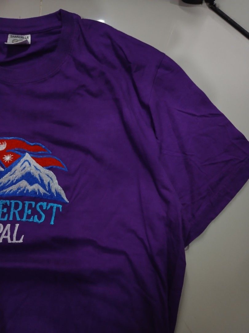 MT. EVEREST NEPAL GRAPHIC TEE (Category: Tshirts & Polo Shirts ) located in Davao. Submitted by reworn.dvo (Listing ID 1430124308, Image 2). Description: Size: M Width: 22in Length: 26in Condition: 10/10 Issue: small dot stain(last slide) Grab: 300(Automatically yours!) .