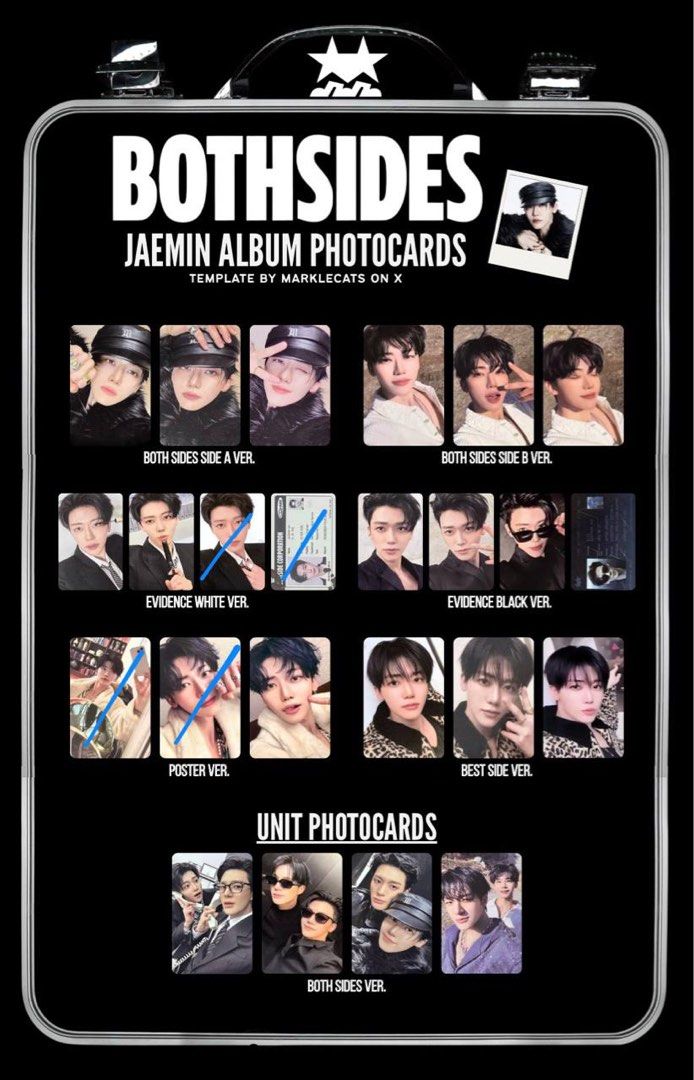 NCT JNJM Jaemin Both Sides Album Photocards, Hobbies & Toys
