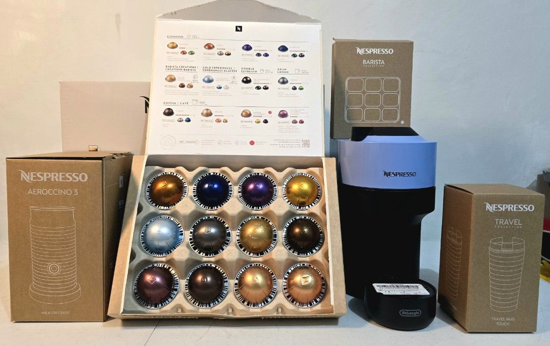 Nespresso Vertuo Pop Ice Coffee Bundle (Category: Coffee Machines & Makers) located in Rizal. Submitted by potato_corner (Listing ID 1430153974, Image 1). Description: Nespresso Vertuo Pop Ice Coffee Bundle Australian mall pull out Used as display unit Brandnew open box only Color:Pacific Blue Inclusion Aeroccino 3 Complete with 12 Capsule Ice Tray Travel Mug 220V .