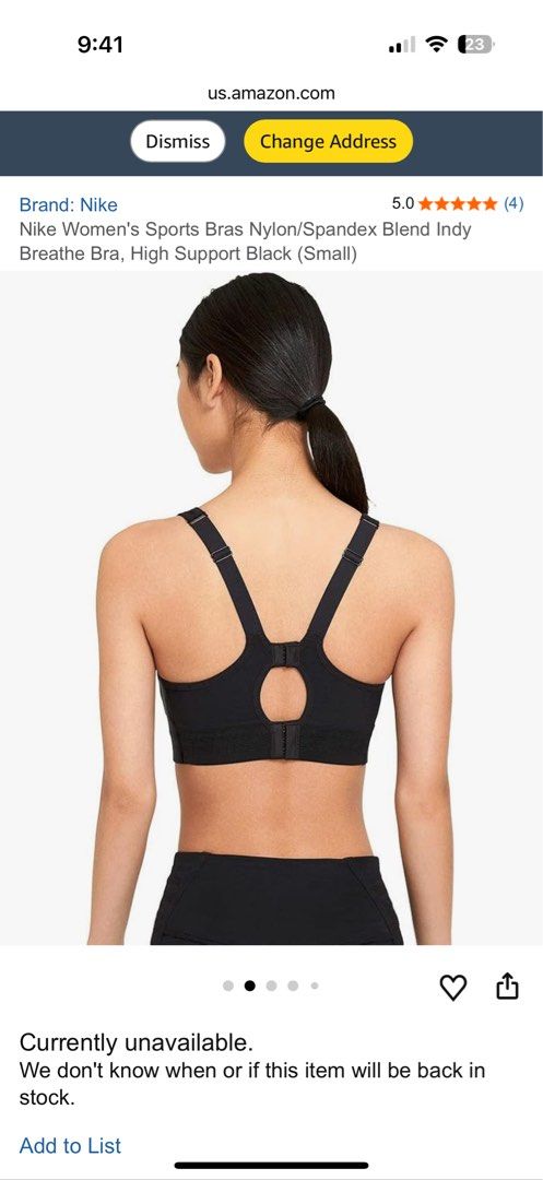 Nike Indy Breathe Bra High Support Black (Category: Activewear) located in Manila. Submitted by v2024 (Listing ID 1430034965, Image 2). Description: Used once.