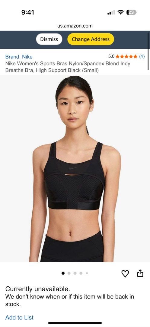 Nike Indy Breathe Bra High Support Black (Category: Activewear) located in Manila. Submitted by v2024 (Listing ID 1430034965, Image 1). Description: Used once.