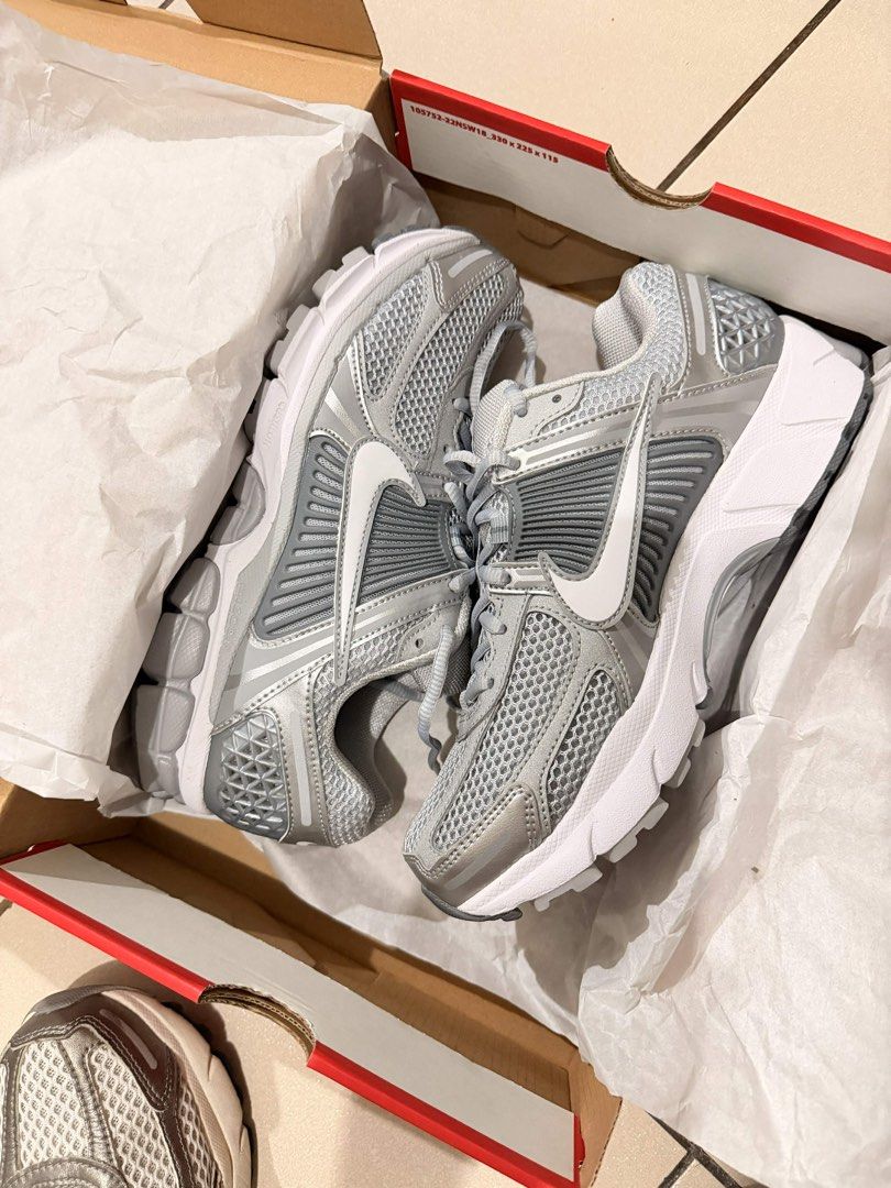 Nike Zoom Vomero 5 - Wolf Grey/White (Category: Sneakers) located in Pasig City. Submitted by yanoid (Listing ID 1430114639, Image 1). Description: US 8 mens US 9.5 womens.
