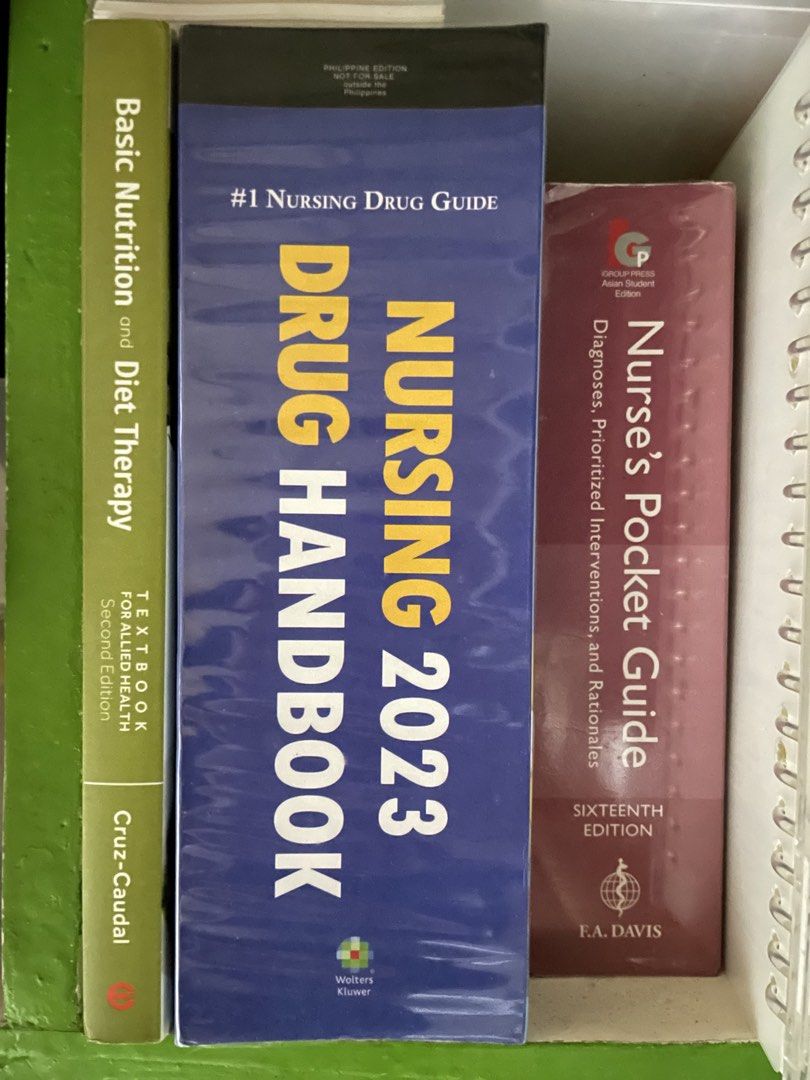 NURSING DRUG HANDBOOK 2023 (Category: Textbooks) located in Manila. Submitted by declutterbylia (Listing ID 1430153202, Image 1). Description: ‼️ GOOD AS NEW ‼️ NO FOLD OR TORN PAGES RFS: DECLUTTER.