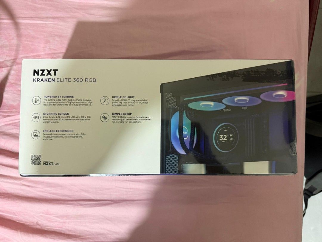 NZXT Kraken Elite 360 RGB CPU Cooler, Computers & Tech, Parts ...