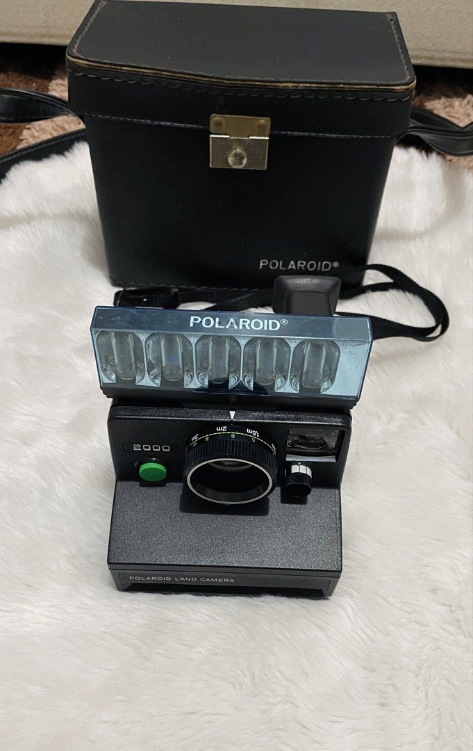 Polaroid Land Camera 2000 with Flash & Case (Category: Cameras) located in Quezon City. Submitted by sissymissy1527 (Listing ID 1430050595, Image 2). Description: Untested Original 1976 In excellent condition but camera lens needs to clean Flash good as new and made in Belgium Bilhan nyo na lang ng film Collectors item Selling as is where is .