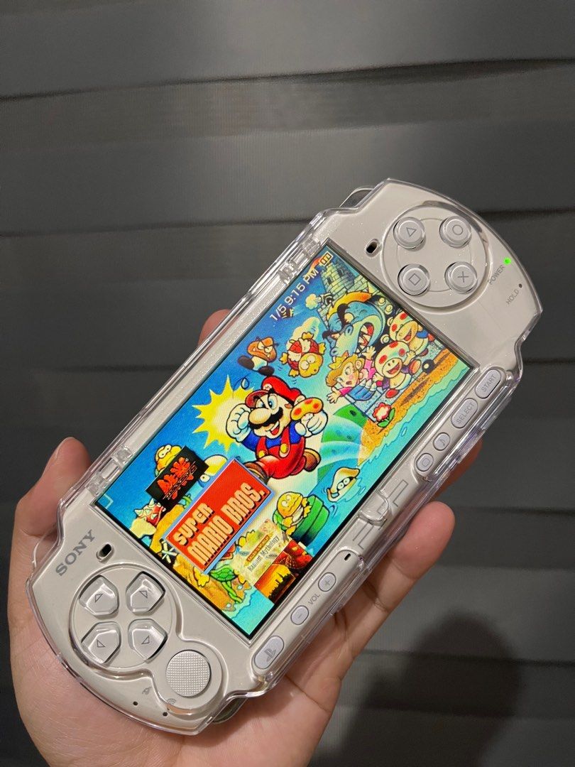PSP 3000 SLIM MODEL 64GB PEARL WHITE (Category: Others) located in Marilao. Submitted by jannelle000 (Listing ID 1430152698, Image 2). Description: FOR SALE PSP 3000 SERIES SLIM 64GB JAILBREAK ALREADY COLOR: PEARL WHITE No issues except for scratches (normal for PSP and 2nd hand) Inclusion, Psp 3000 unit Bnew battery Bnew charger Bnew 64GB Memory card full of games Bnew memory adaptor Bnew crystal case PRICES: PSP 3000 SLIM MODEL 64GB ₱4,500❗️ Un