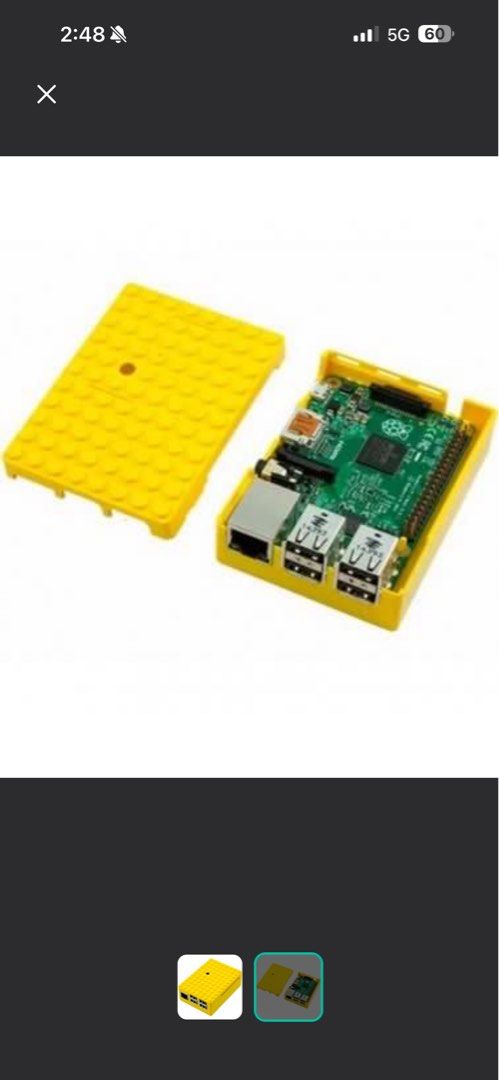 Raspberry Pi 3B with Case - Yellow483765547235420160