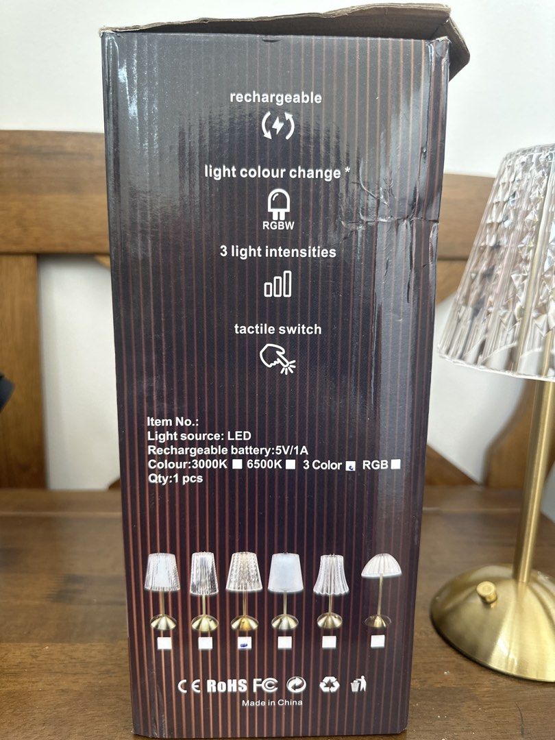 Rechargeable LED Table Lamp - Colour Changing446719090785658881