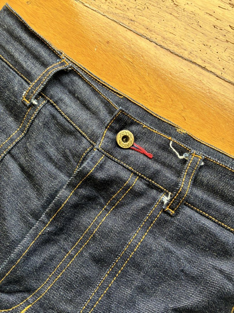 Renata Baker Jeans (Category: Jeans) located in Manila. Submitted by bramascan (Listing ID 1430211377, Image 2). Description: Renata 13oz Selvedge Baker Jeans wore these a lot but not much fading cuz i washed it regularly Waist: 15” (fits 28-30) Rise: 12” Inseam: 25” Leg Opening: 9.5” Php 4,000.