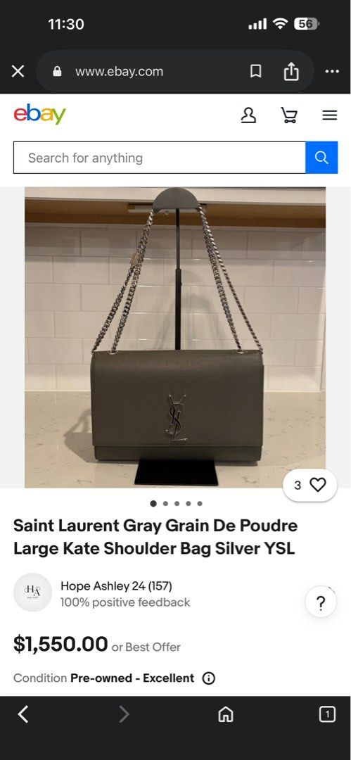 Saint Laurent Kate Chain Wallet Bag (Category: Luxury Bags & Wallets) located in Makati City. Submitted by ourtinycloset (Listing ID 1430057543, Image 2). Description: .