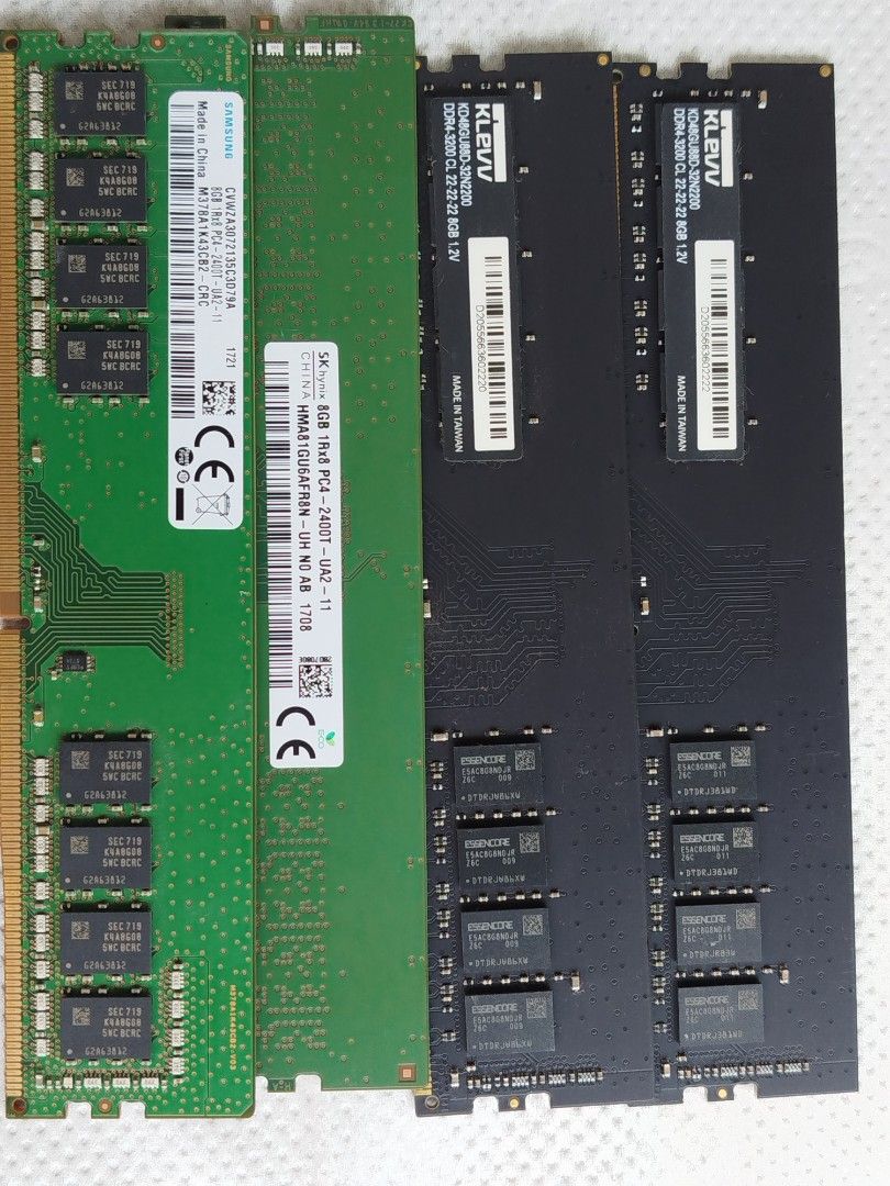 Samsung & KLEVV DDR4 RAM 8GB
