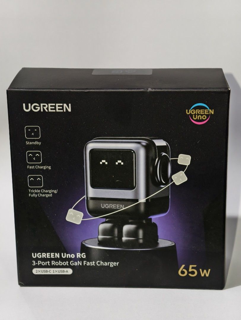 [SEALED] UGREEN Uno RG 3-Port Robot GaN Fast Charger 65W, Computers ...