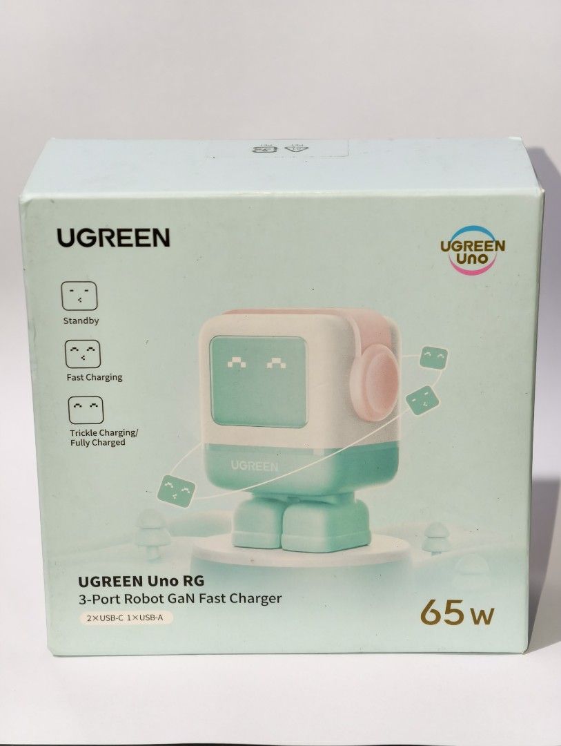 [SEALED] UGREEN Uno RG 3-Port Robot GaN Fast Charger 65W, Computers ...