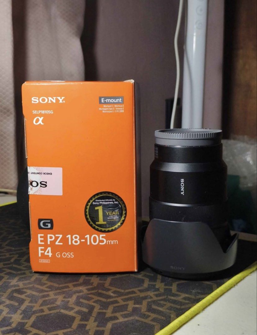 Sony 18-105 F4 Lens comes with all accessories (Category: Lens & Kits) located in Makati City. Submitted by ulitinstudio (Listing ID 1430197837, Image 1). Description: lost the box but set is complete. Was a gift and used only twice. I can provide more photos and videos if necessary. Negotiable. .