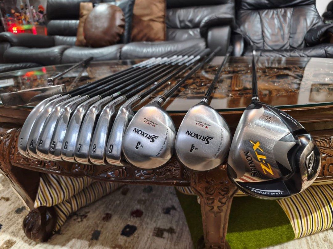 Srixon Gie Golf Set (Category: Golf) located in Paranaque City. Submitted by chips24 (Listing ID 1430046686, Image 1). Description: For Sale Srixon Set. °Srixon Gie Miyazaki R flex graphite shaft irons. °Srixon woods. °Srixon ZTX driver °Bag included in good condition for only 29.9k pick up Bf Paranaque free shipping within MM..