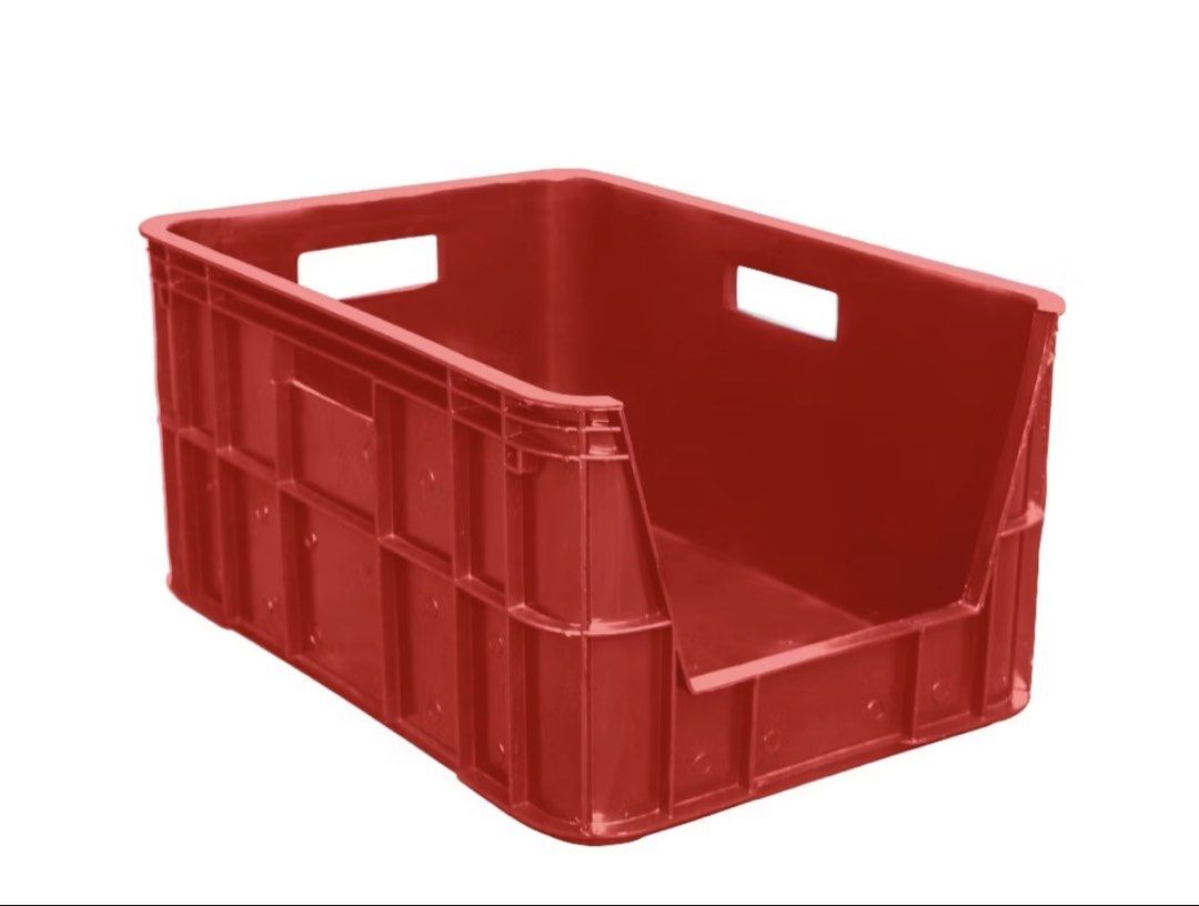Stackable Storage Crates (Category: Storage Boxes & Baskets) located in Bulacan. Submitted by gcdeclutters_malolosbulacan (Listing ID 1430034993, Image 2). Description: Decluttering sale — bawas gamit lang po for space 😊 Maayos pa at matibay, ready gamitin 💪 📦 Stackable Industrial Crates (Heavy Duty) ✔ High-quality plastic (HDPE) ✔ Stackable – space saver ✔ Industrial grade – matibay kahit mabigat ✔ May handles – madaling buhatin ✔ Open front 