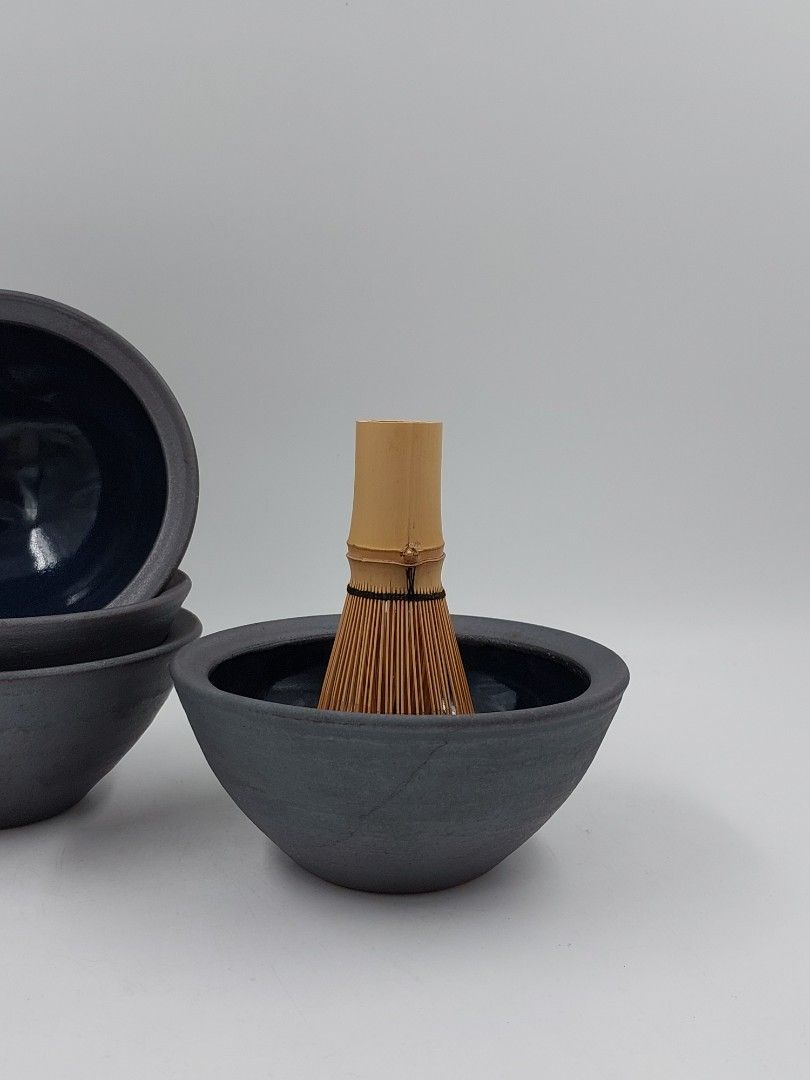 Stoneware Bowl | Chasen Soaker | Mini Chawan (Category: Coffee & Tea Tableware) located in Quezon City. Submitted by curated.stoneware.ph. (Listing ID 1430209385, Image 3). Description: Matte charcoal exterior with a glossy deep blue interior—clean, modern, and even better in person 💙 5 x 2.5 inches ‼️ whisk not included, priced per piece.