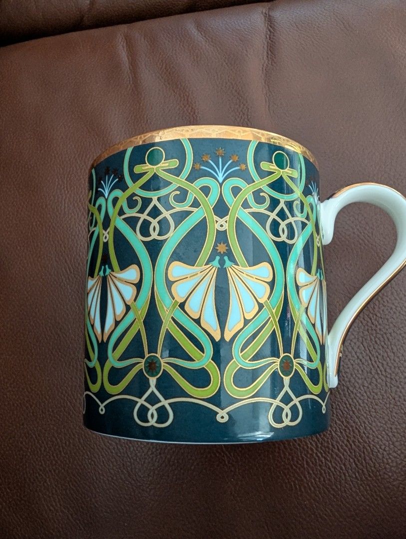 T2 Fine Bone China Mug green gold