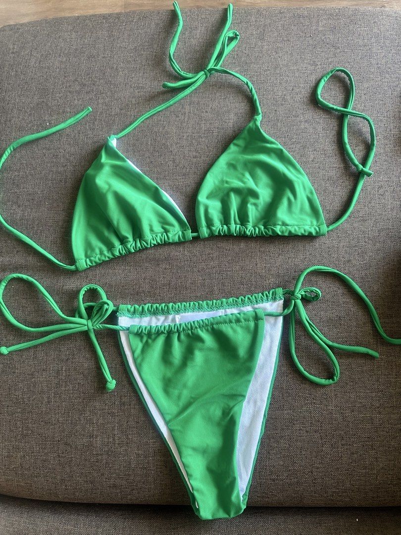 Tesla Islands Green Bikini (Category: Bikinis & Swimsuits) located in Manila. Submitted by kit_ma (Listing ID 1430086139, Image 1). Description: Tesla Island bikini sold as set Used once RFS: Decluttering .
