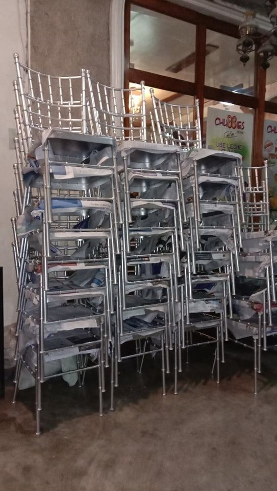 Tiffany Chairs and Tables (Category: Chairs) located in Manila. Submitted by warmmoon_b96631 (Listing ID 1430105805, Image 3). Description: ✅AVAILABLE 💥TIFFANY CHAIRS 💥INFINITY CHAIRS 💥CROSSBACK CHAIRS 💥CRISSCROSS CHAIRS 💥YANGCHAO CHAIR 💥SPACESAVER CHAIRS G.I PIPE MATERIALS AND 💥BANQUET CHAIRS WE ALSO HAVE DINING TABLES, HIGH CHAIRS, BAR CHAIRS, COCKTAIL TABLES, COFFEE TABLES. ✅We are direct supplier ✅Legit 💯 Made of high quality material