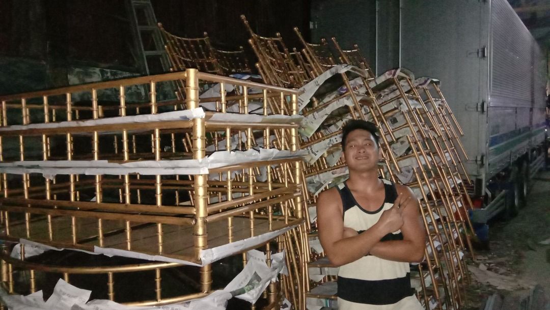Tiffany Chairs and Tables (Category: Chairs) located in Manila. Submitted by warmmoon_b96631 (Listing ID 1430105805, Image 2). Description: ✅AVAILABLE 💥TIFFANY CHAIRS 💥INFINITY CHAIRS 💥CROSSBACK CHAIRS 💥CRISSCROSS CHAIRS 💥YANGCHAO CHAIR 💥SPACESAVER CHAIRS G.I PIPE MATERIALS AND 💥BANQUET CHAIRS WE ALSO HAVE DINING TABLES, HIGH CHAIRS, BAR CHAIRS, COCKTAIL TABLES, COFFEE TABLES. ✅We are direct supplier ✅Legit 💯 Made of high quality material