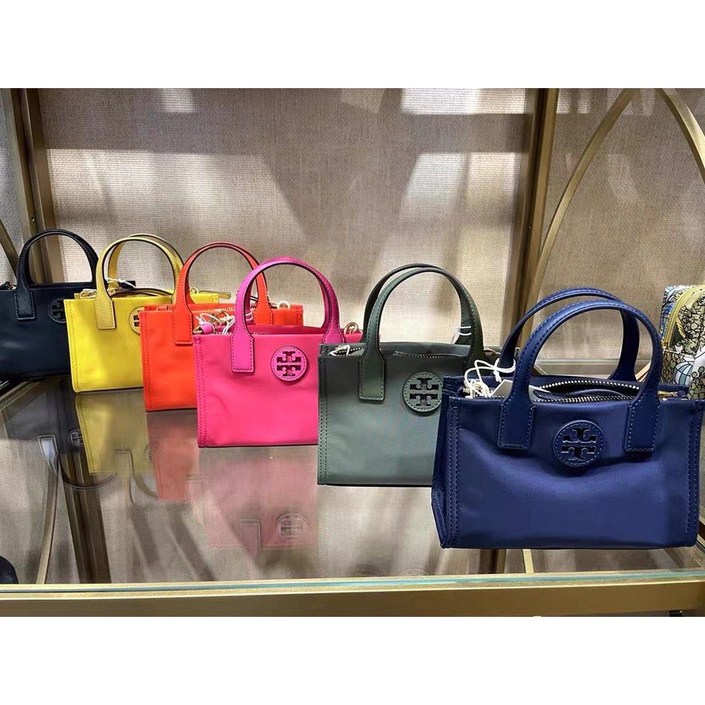 Tory Burch Ella Mini Tote Bag (Category: Luxury Bags & Wallets) located in Talavera. Submitted by janenuary28 (Listing ID 1430056924, Image 1). Description: Guaranteed authentic Tory Burch Ella mini tote bag Orange Yellow 3,999 each.
