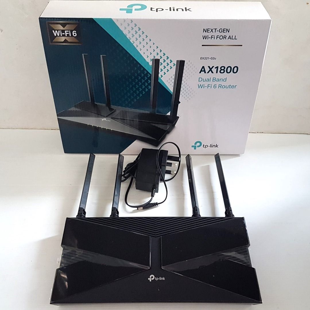 TP-LINK AX 1800 Dual Band Wi-Fi 6 Router, Model EX221-G2u, Cosmopolitan ...