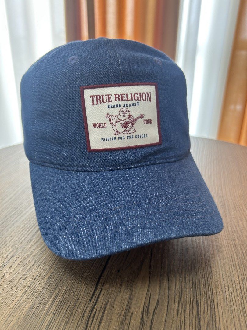 True Religion Denim Cap (Denim Blue) (Category: Caps & Hats) located in Manila. Submitted by headhoncho_ph (Listing ID 1430177741, Image 2). Description: True Religion Denim Cap Color: Denim Blue Only 899 Brand new and unused Leather back strap.
