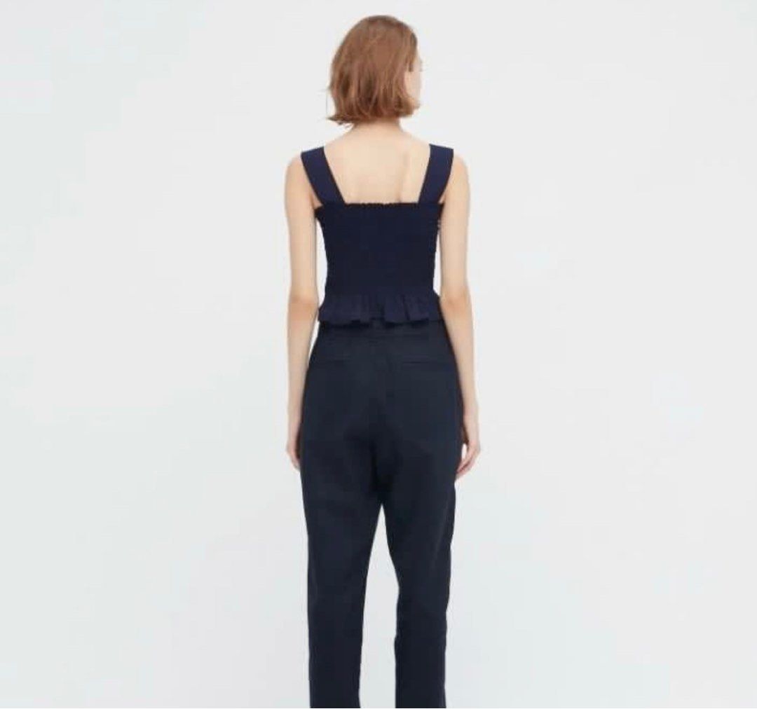 Uniqlo Navy Blue Shirring Top (Category: Blouses) located in Quezon City. Submitted by clutteredbunny (Listing ID 1430114315, Image 2). Description: .