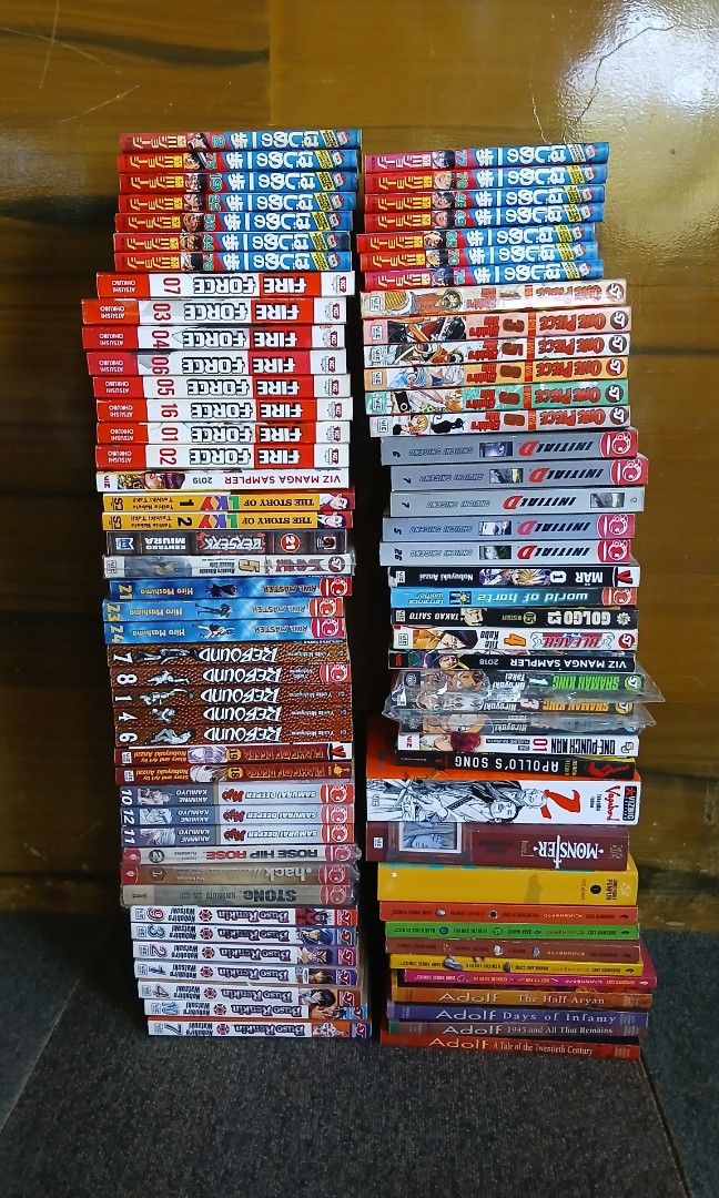 Various manga titles (Category: Comics & Manga) located in Jose Panganiban. Submitted by ilovepheromones8_8 (Listing ID 1430111851, Image 1). Description: hajime no ippo berserk buso renkin rebound colgo 13 adolf Gunsmith cats shaman king apollo's Song one punch man world of hartz mar rose hip rose the story of lky .hack// stone SOLD ❌️ fireforce set flame of recca set vagabond goodnight punpun monster bleach initial d yugioh viz manga sampler sa