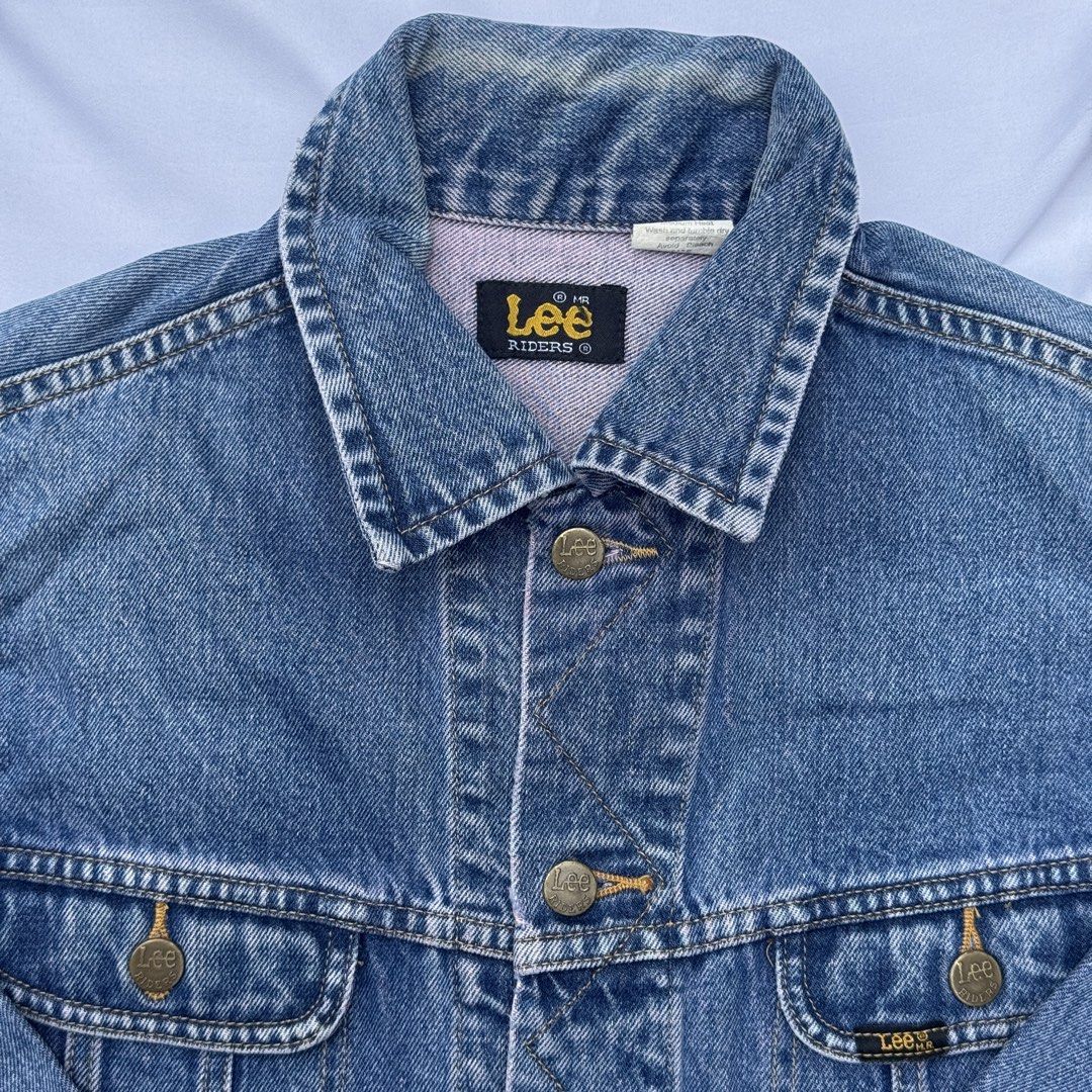 vintage lee riders denim jacket (Category: Coats, Jackets and Outerwear) located in Quezon City. Submitted by impulsivepeach (Listing ID 1430059195, Image 2). Description: XL ON TAG vintage hard denim super high quality no issues exact measurements: shoulder to shoulder - 20" armpit to armpit - 24" length (shoulder to hemline) - 24.5" sleeve length - 23" in good condition PAY AS YOU ORDER loc: QC, mod: J&T/lalamove.