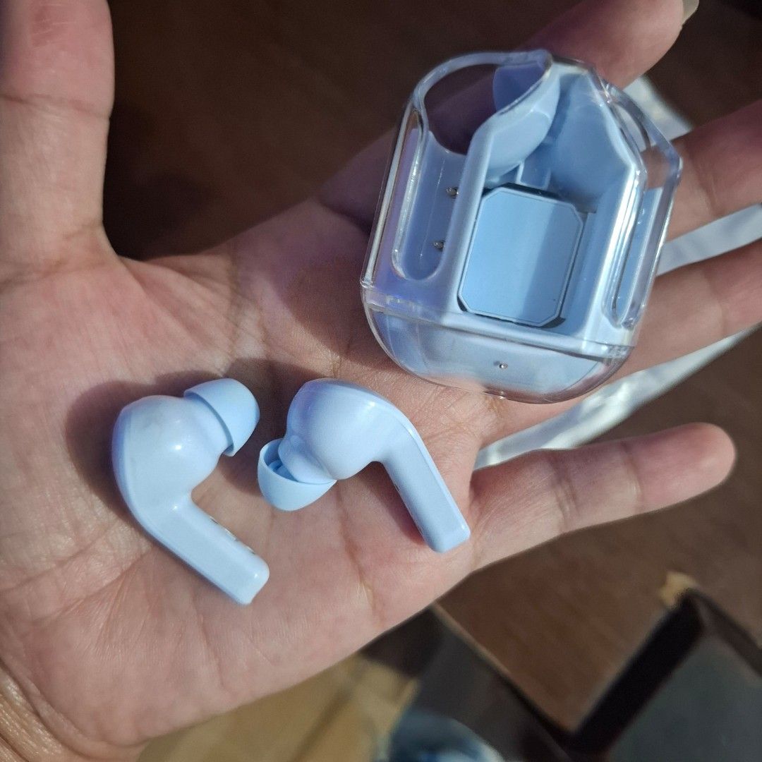 Wireless Earphones TWS pastel blue (Category: Earphones) located in Quezon City. Submitted by an.marie (Listing ID 1430203744, Image 3). Description: .