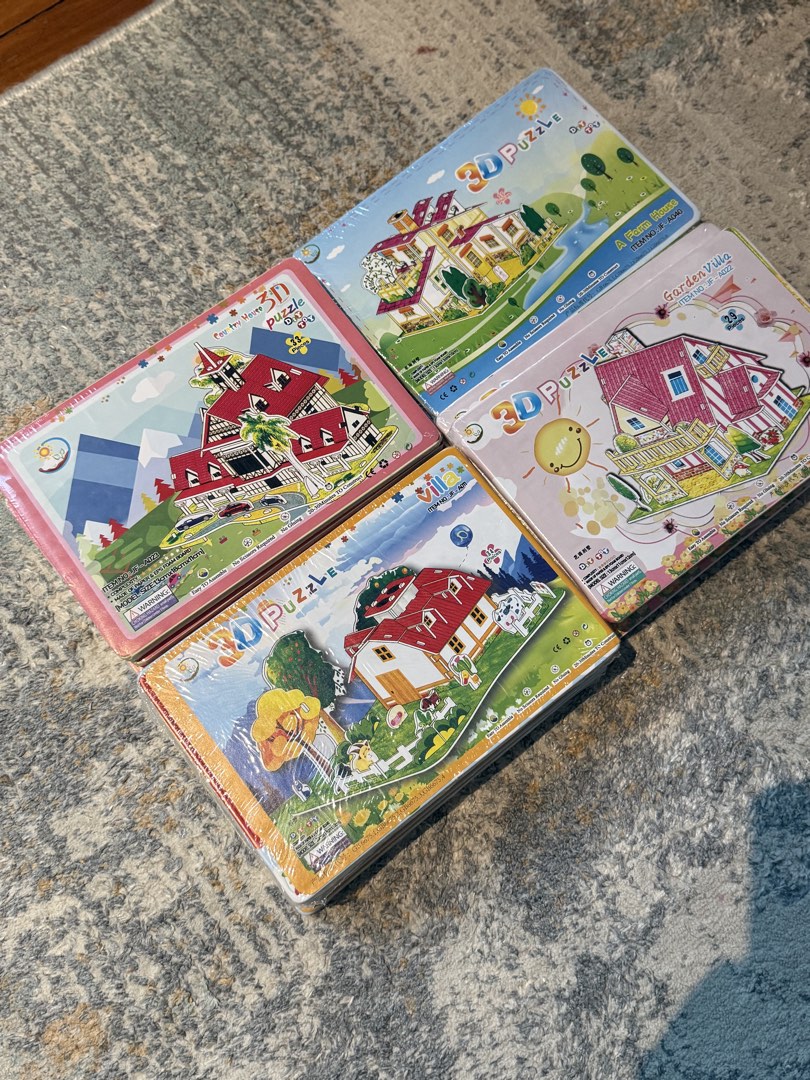 3D Puzzles (14 puzzles) - 4 Different Designs - Brand New, Hobbies ...