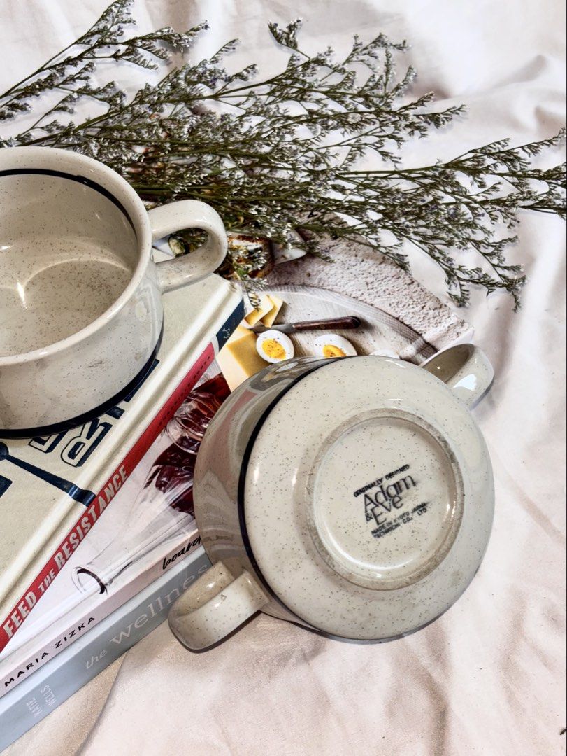 Adam & Eve Soup Bowls set (Category: Dinnerware & Cutlery) located in Manila. Submitted by jullialm (Listing ID 1423972395, Image 1). Description: * Please manage your expectations. Note that these are vintage items that may show signs of usage which is part of their story as well. Any flaw will be disclosed and all items posted are as is. * Strictly no deletion of comments/cancellation of order..