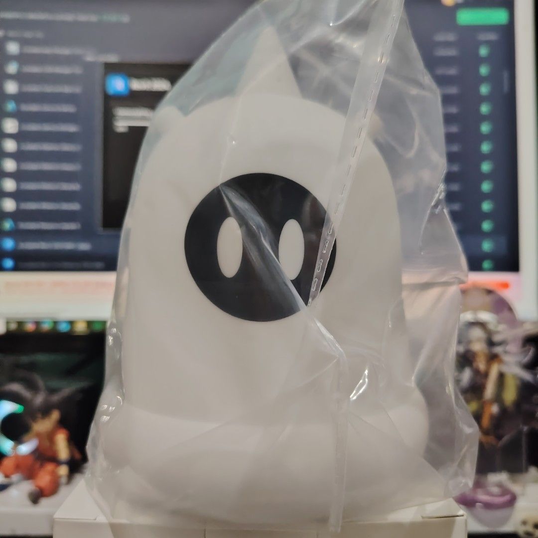 Anime Night Light (Category: Designer & Blind Box Toys) located in Bulacan. Submitted by qilyuartstudio (Listing ID 1430265305, Image 1). Description: Mario Boo night light. It is white with a black face. The night light is still in its original packaging. The box has Japanese text on it..