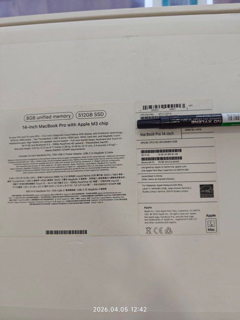 Apple MacBook Pro 14-inch M3 Chip420606548000778242