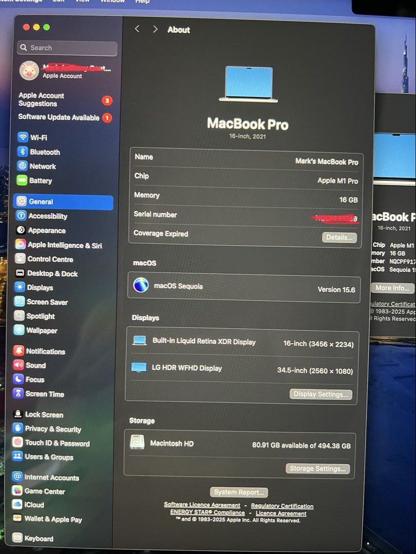 Apple MacBook Pro 16" M1 2021 / 512GB420592902975662083