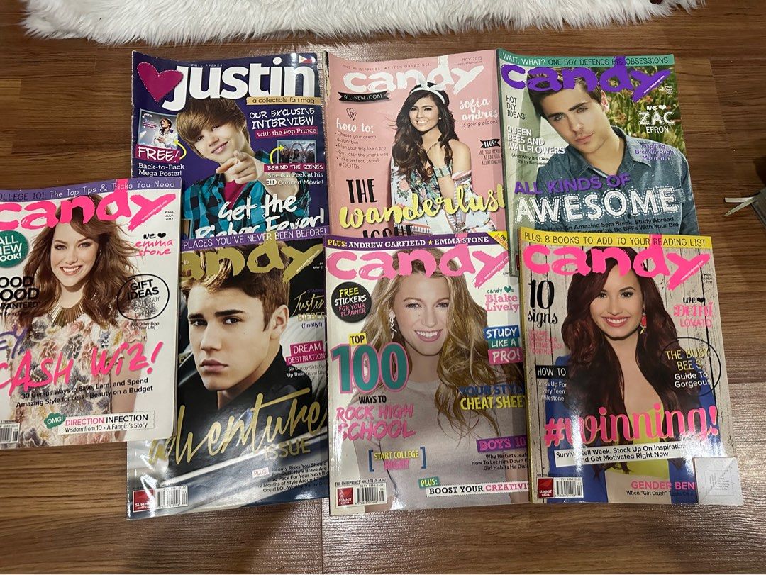 Assorted Candy and Chalk Magazine (Category: Magazines) located in Cainta. Submitted by abivc (Listing ID 1430331091, Image 3). Description: Random months between 2012-2015 Selling cheap to declutter Candy mag & CHALK price per piece 60php Justin Bieber candy mag price 100php ✖️means SOLD ✖️Kathryn Bernardo ✖️Blake Lively ✖️Demi Lovato ✖️Justin Bieber collector mag.