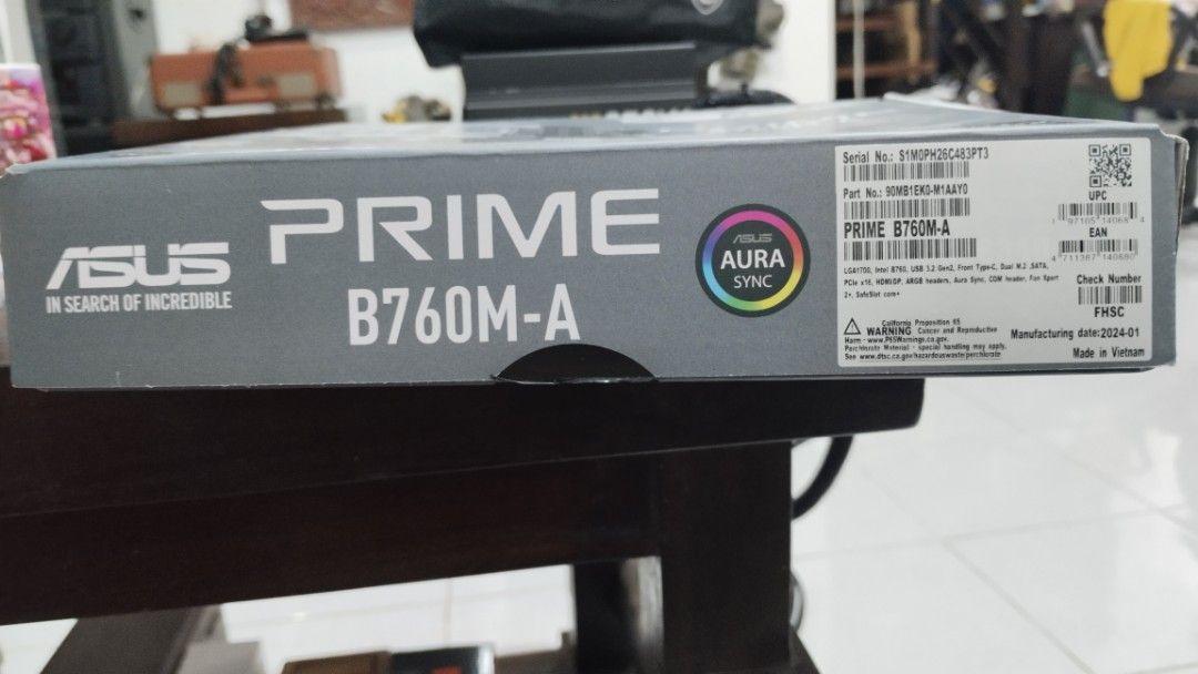 ASUS PRIME B760M-A Motherboard (Category: Computer Parts) located in Antipolo. Submitted by bunzski (Listing ID 1430323302, Image 2). Description: Asus Prime B760M-A Mother board kasama na yung Antec EAG Pro 650W power supply. Tinesting lang. Sa Canada binili..