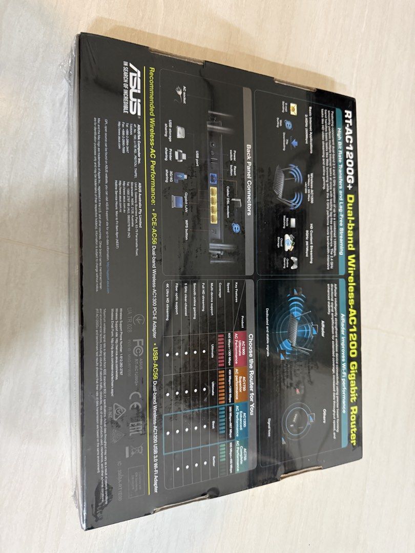 ASUS RT-AC1200G+ Dual-Band Wireless Router, Computers & Tech, Parts ...