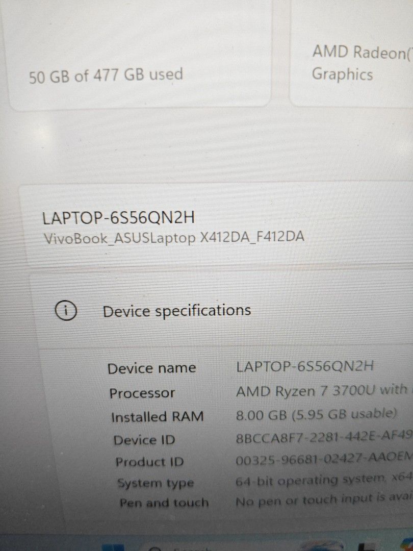 Asus vivobook graphic model420599324088750083