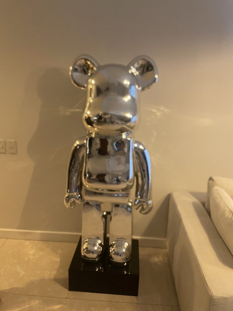 Bear brick statue (Category: Designer & Blind Box Toys) located in Pasay City. Submitted by noe710 (Listing ID 1430229271, Image 1). Description: Black sense market x medicom stainless steel Sells for 3.5 million pesos 2.6 million pesos or best offer.