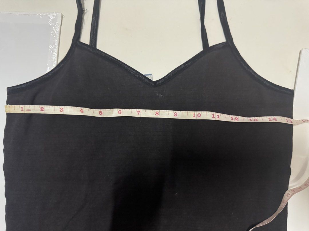 Black Camisole / Spaghetti strapped (Category: Sleeveless) located in Balanga. Submitted by psyche1221 (Listing ID 1430326689, Image 1). Description: Small to semi medium.