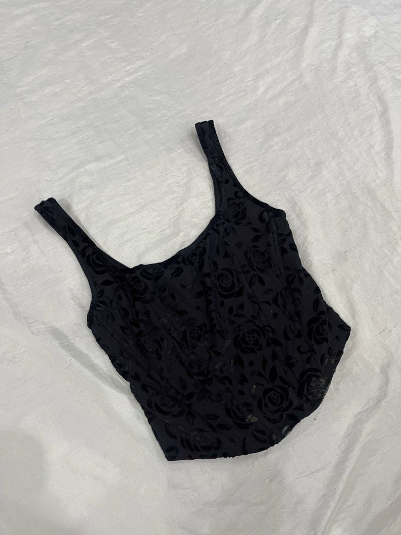 Black Velvet Corset (Category: Others Tops) located in Quezon City. Submitted by princesssparklee (Listing ID 1430356215, Image 1). Description: No haggling please. Last price is posted. - fits S-M size on tag: UK 16, EU 44 bust: 96cm - 38inches - no when worn Marks and Spencer M&S .