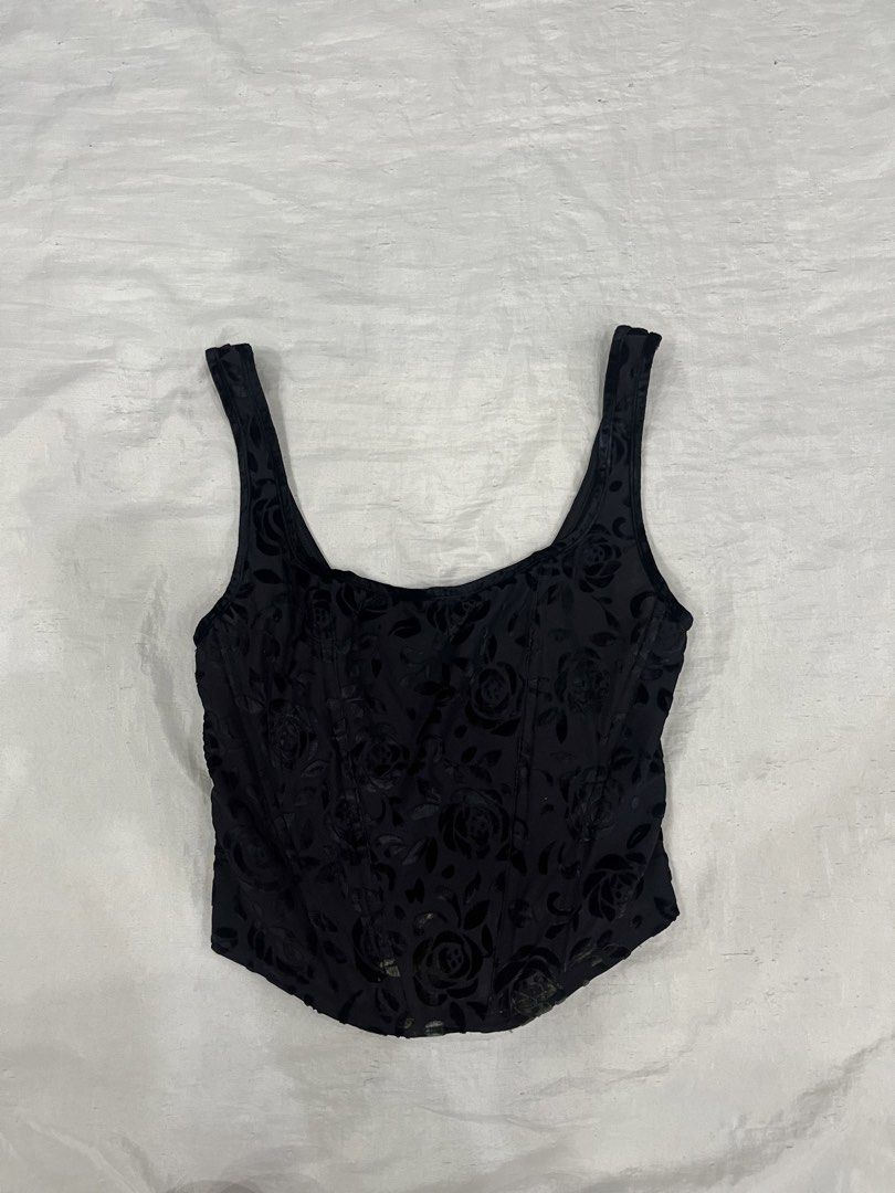 Black Velvet Corset (Category: Others Tops) located in Quezon City. Submitted by princesssparklee (Listing ID 1430356215, Image 3). Description: No haggling please. Last price is posted. - fits S-M size on tag: UK 16, EU 44 bust: 96cm - 38inches - no when worn Marks and Spencer M&S .