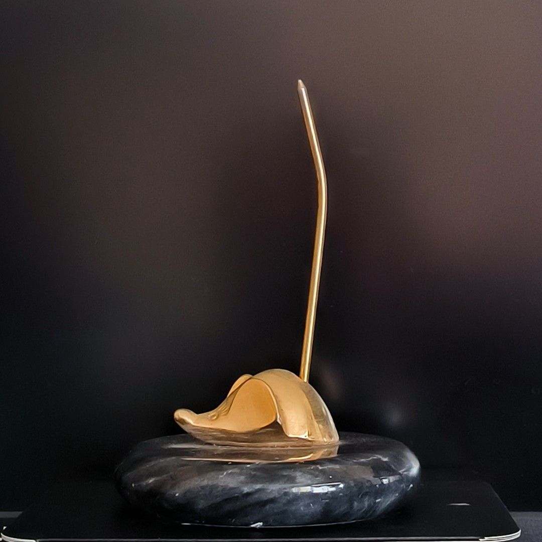 brass mouse display figurine ring holder with marble base (Category: Other Home Decor) located in Manila. Submitted by puppysharky (Listing ID 1430267802, Image 1). Description: brass mouse ring holder with marble base minimal scratches pls review size and condition carefully in the pics provided RFS- decluttering shipping fee c/o buyer full payment including shipping fee before ship out via j&t or flash. No COD/COP/installment payment via gcash,