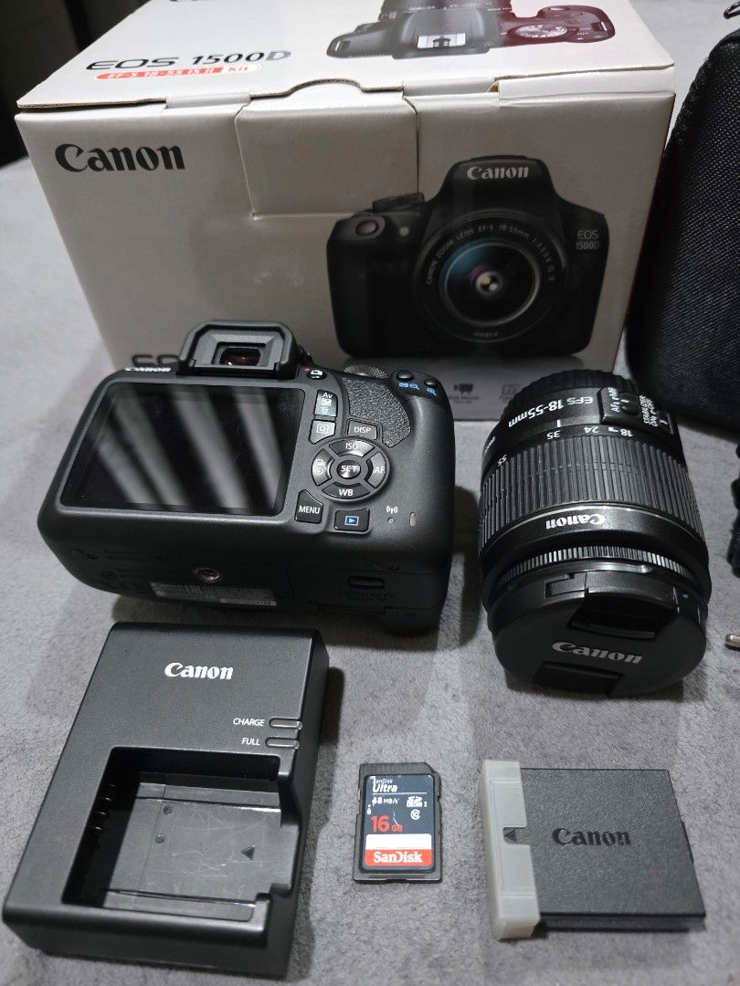 Canon eos 1500d, 22k last (Category: Cameras) located in Manila. Submitted by vespa.flyscreen (Listing ID 1430288779, Image 2). Description: 👉Selling P22K 👉🏻Srp Price P33K ✅️Looks new, Seldom Used 👉Canon EOS 1500D Complete Set with Charger & 1 Batt. Manual book, Free Canon Camera bag. 👉Meet up Tp Bldg. Watson Pureza, Sta.mesa Manila. 7pm onwards OR Hizon Bakeshop J.Bocobo St., Malate Manila 9am to 5pm Mon to Sat.