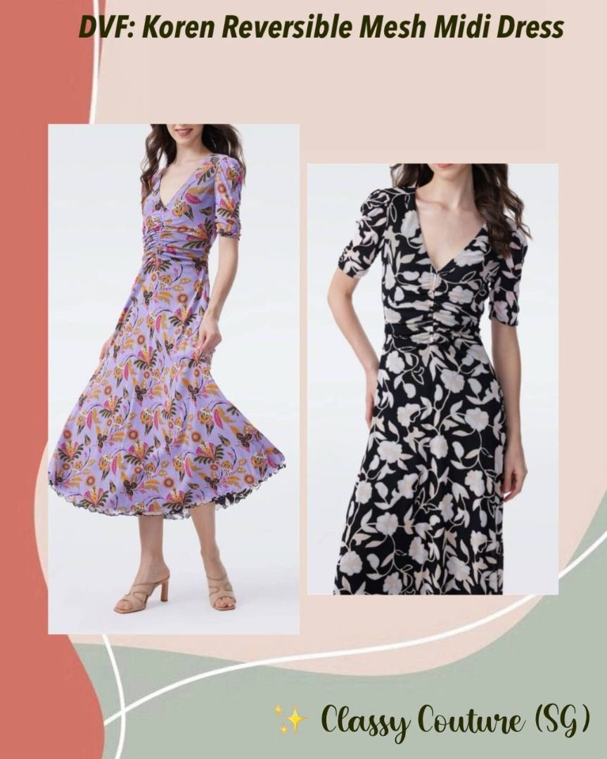 koren reversible mesh midi dress DVF  Diane Von Furstenberg Koren Reversible Mesh Midi Dress, Women's  Fashion, Dresses & Sets, Dresses on Carousell
