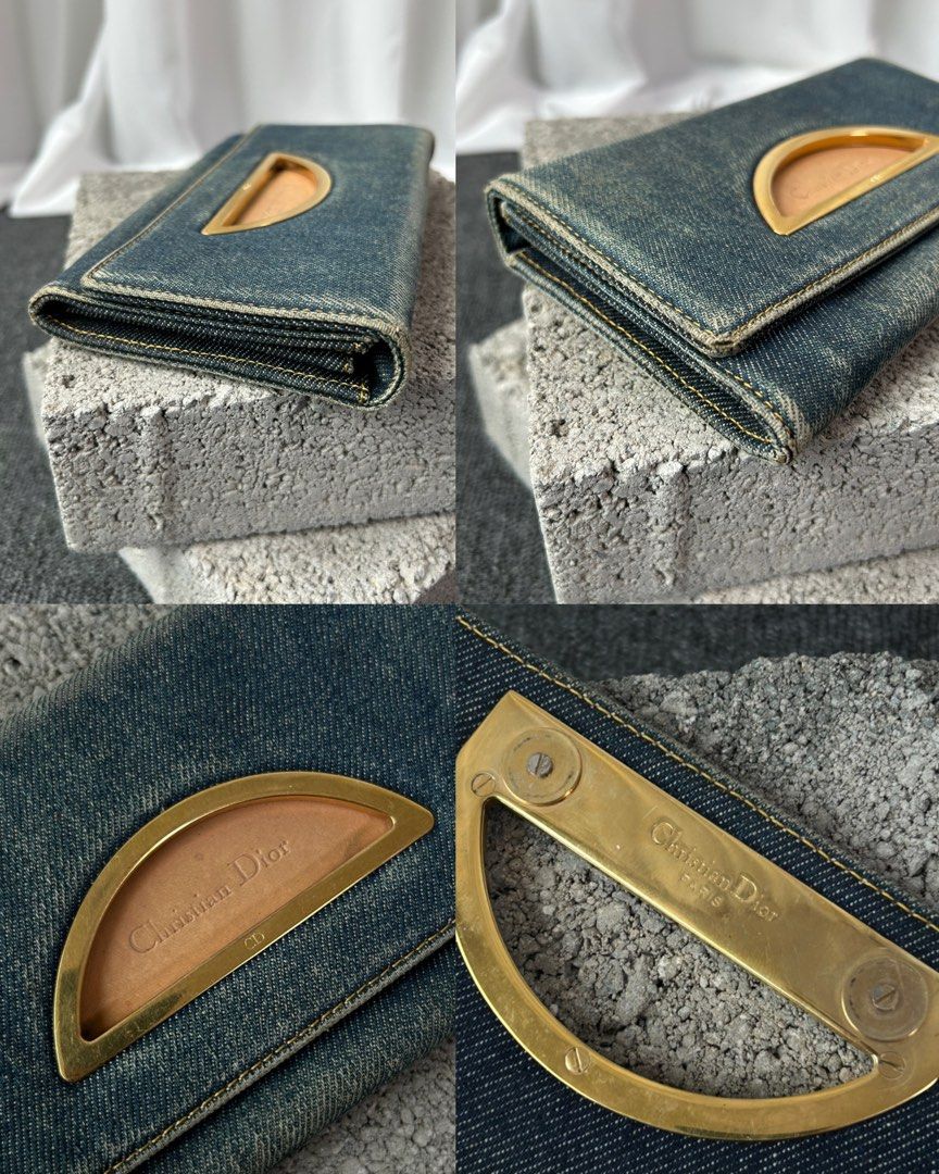Dior Malice denim wallet (Category: Luxury Bags & Wallets) located in Cabanatuan. Submitted by by.hayumi (Listing ID 1430347776, Image 3). Description: DM US TO ORDER Condition: (All items are preloved/used. Please expect signs of wear and review photos carefully.) - Hardware scratches - Fading on denim canvas.